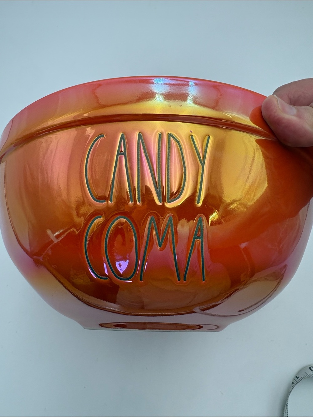 Rae Dunn Artisan Collection by Magenta Iridescent Orange 'Candy Coma'  Bowl